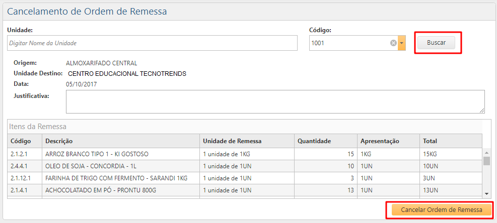 Ew Controle De Estoque Cancelamento De Ordem De Remessa Manual Sagres 4097