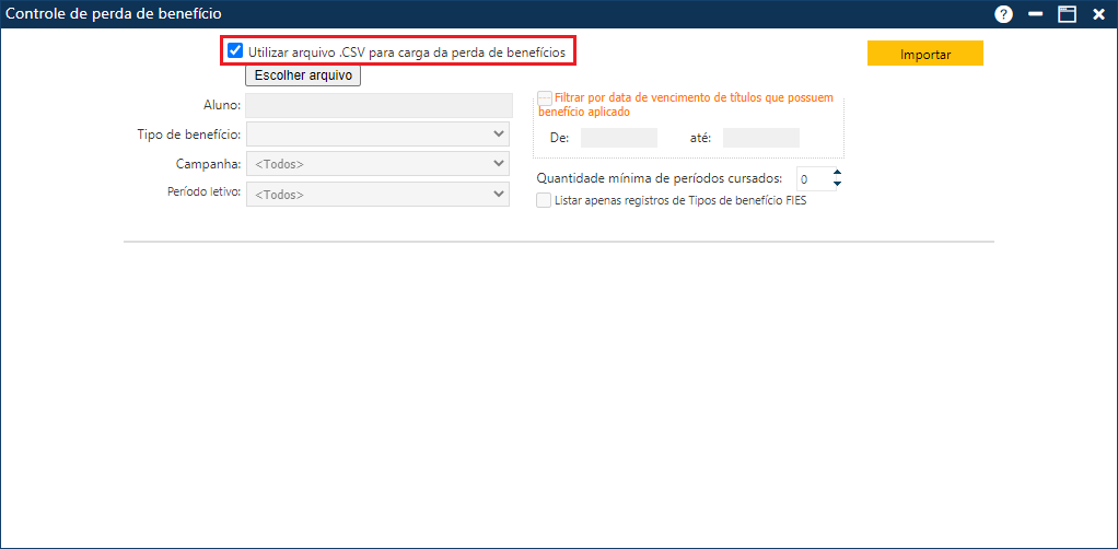 Utilizar arquivo CSV