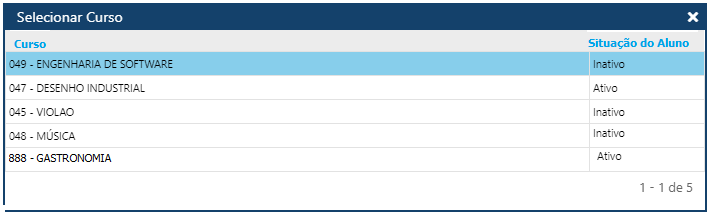 AW-Interface-Registro-Escolar-Registro-Matricula - Selecionar Curso