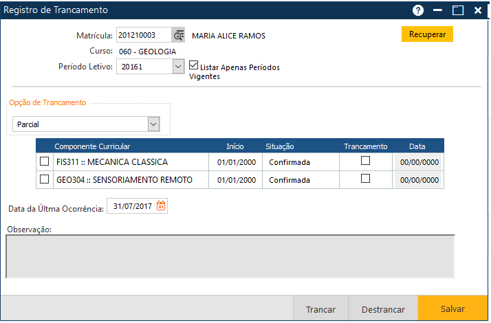 AW-Interface-Registro-Escolar-Registro-Trancamento Parcial