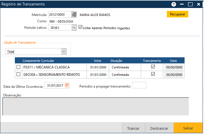 AW-Interface-Registro-Escolar-Registro-Trancamento Total