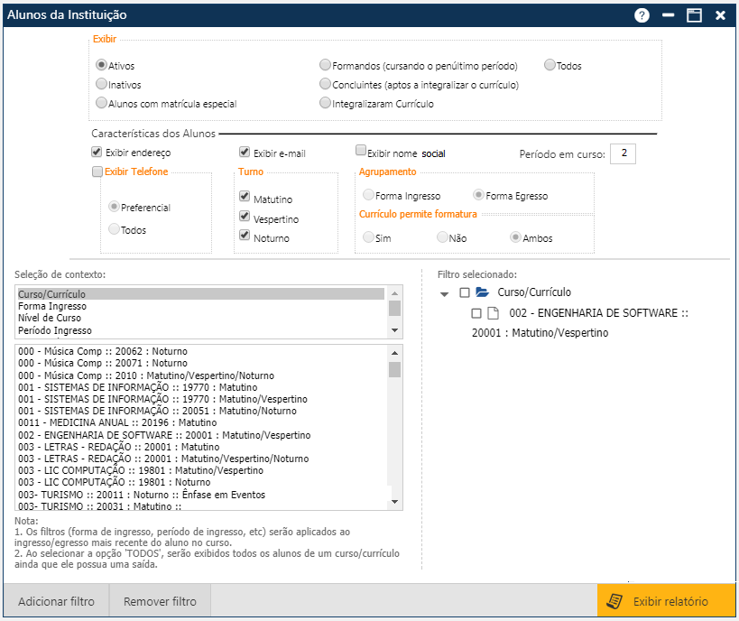 AW-Interface-Relatorio-Alunos-da-Instituição - Tela Inicial