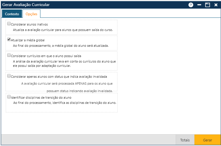 AW-Interface-Servicos-Gerar-Avaliacao-Curricular - Pasta Opções