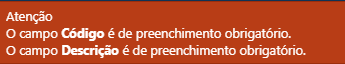AW-MSG-Codigo-Descricao-Obrigatorios
