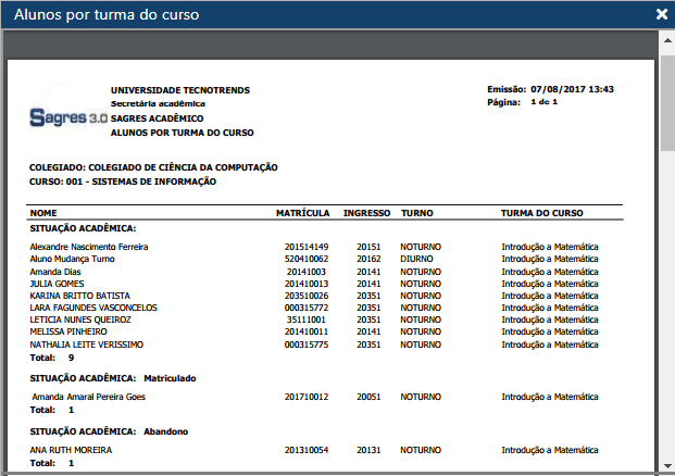 AW-Relatorio-Alunos-Alunos-Por-Turma-Curso - Exemplo Crs Situação e Turma