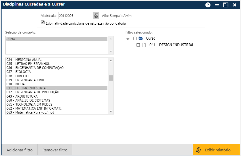AW-Relatorio-Curriculo-Disciplinas-Cursadas-Cursar