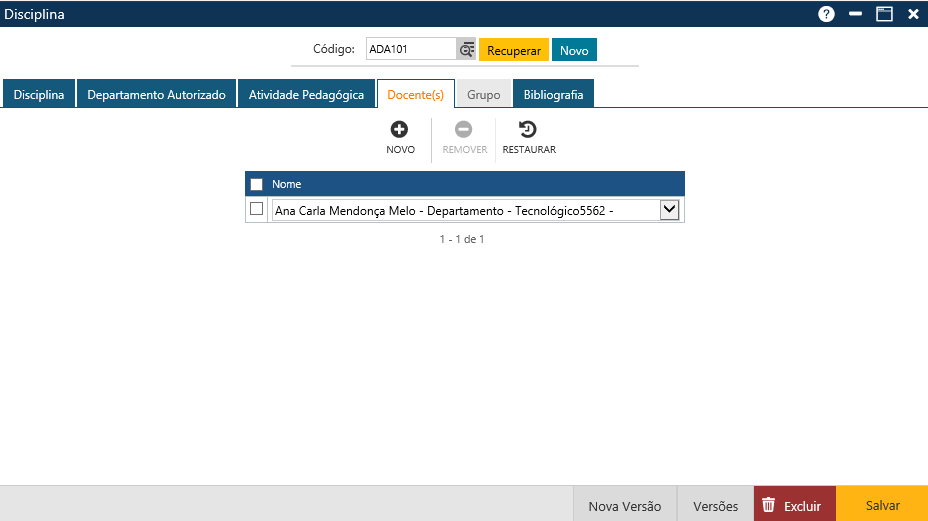 AW-Secretário-Cadastro-Currículo-Disciplina-Pasta Docentes