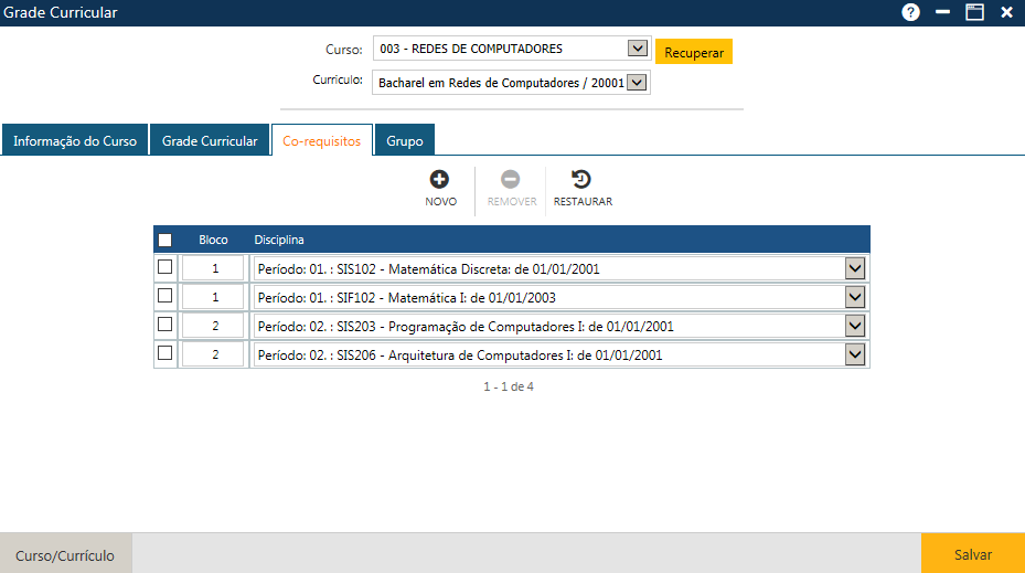AW-Secretário-Cadastro-Curso-Pasta Currículo-Grad Curric-Pasta Corequisitos