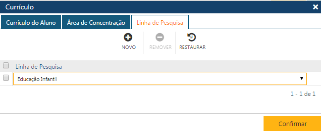 AW-Secretário-CadastroAluno - Pasta Curso Subpasta Currículo-pastaLinhaPesquisa