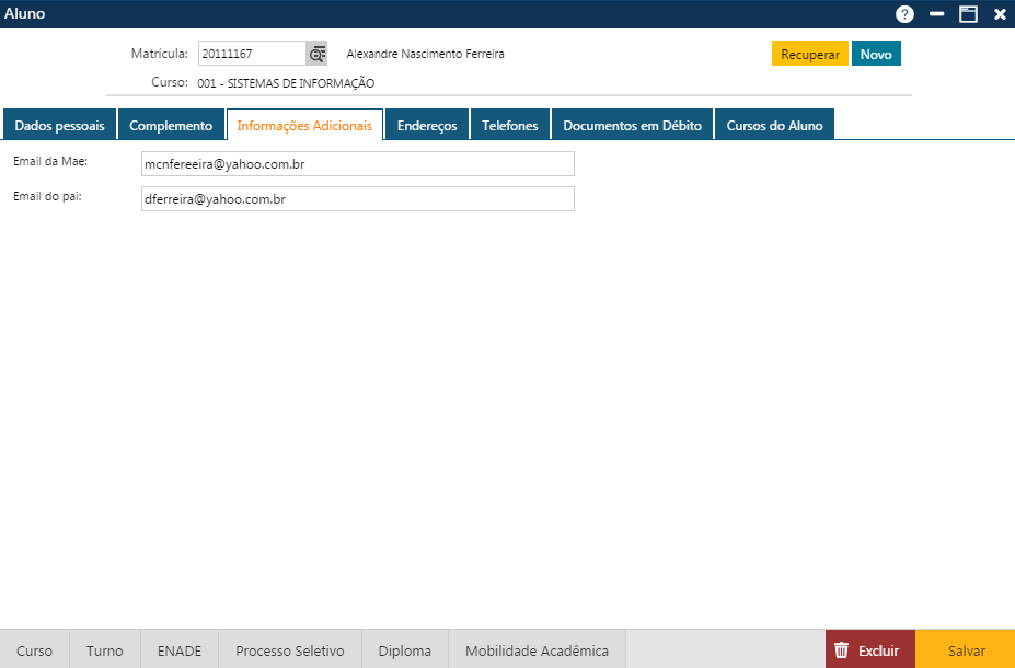 AW-Secretário-CadastroAluno - Pasta Informações Adicionais