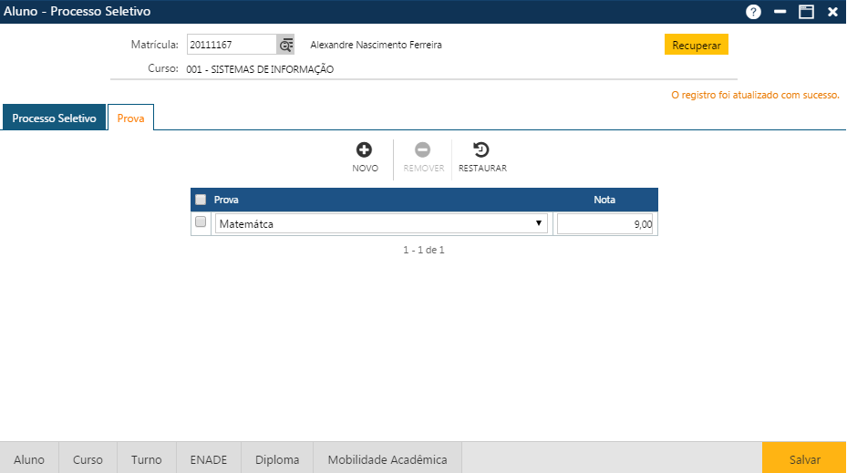 AW-Secretário-CadastroAluno - Pasta Processo Seletivo Subpasta Prova