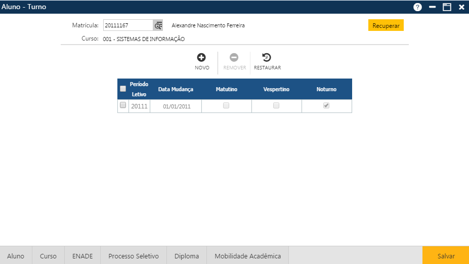 AW-Secretário-CadastroAluno - Pasta Turno