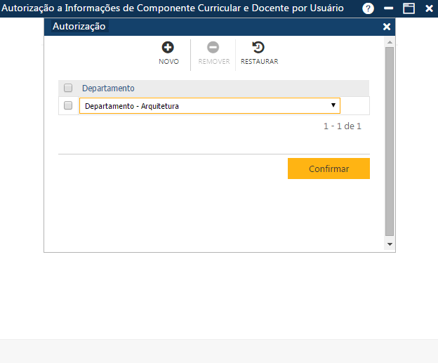 AW-Secretário-Tabela-Autorização-Info de Comp Cur e Doc por Usuário-Deptos Autorizados
