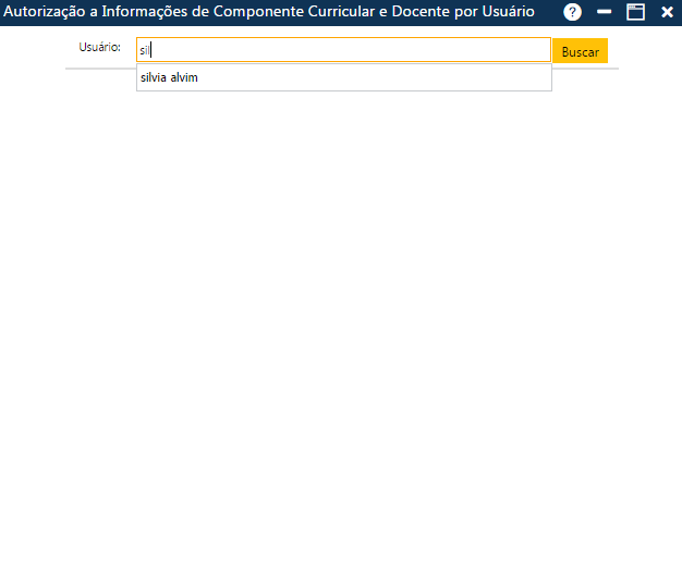AW-Secretário-Tabela-Autorização-Info de Comp Cur e Doc por Usuário