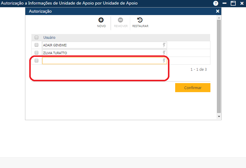AW-Secretário-Tabela-Autorização-Informações de Unidade de Apoio por Unid Ap--inclusão