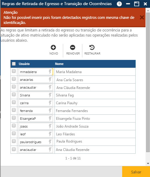 AW-Secretário-Tabela-Autorização-Regras Retirar Egresso-Transição Ocorr-ERRO