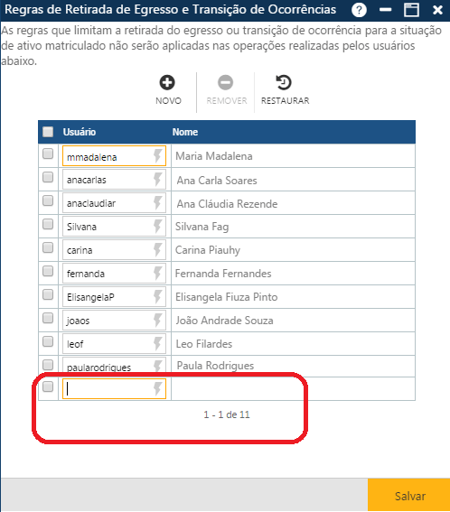 AW-Secretário-Tabela-Autorização-Regras Retirar Egresso-Transição Ocorr-INCLUSÃO