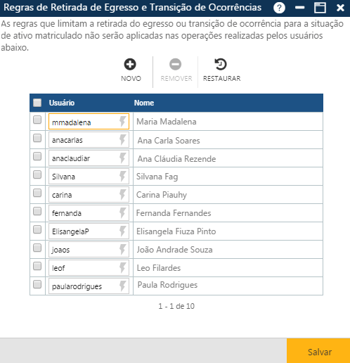 AW-Secretário-Tabela-Autorização-Regras Retirar Egresso-Transição Ocorr