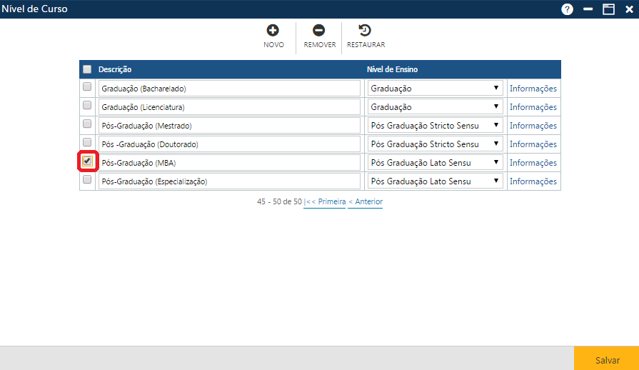 AW-Secretário-Tabela-Currículo-Nível de Curso-Excluindo