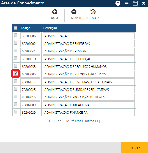 AW-Secretário-Tabela-Currículo-Área de Conhecimento-Excluindo
