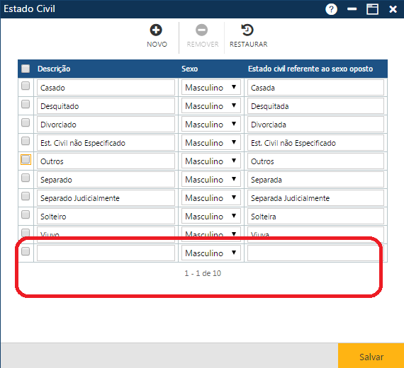 AW-Secretário-Tabela-Outros-Estado Civil-Preparando uma inclusão