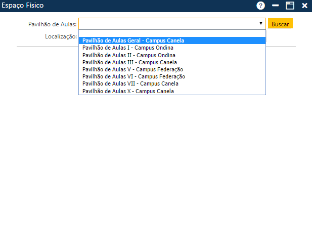 AW-Secretário-Tabela-Planejamento-Espaço Físico-Selecionando Pavilhão de Aulas