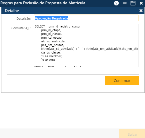 AW-Secretário-Tabela-Planejamento-Regras para exclusão de propostas de matrícula-Preparando alteração