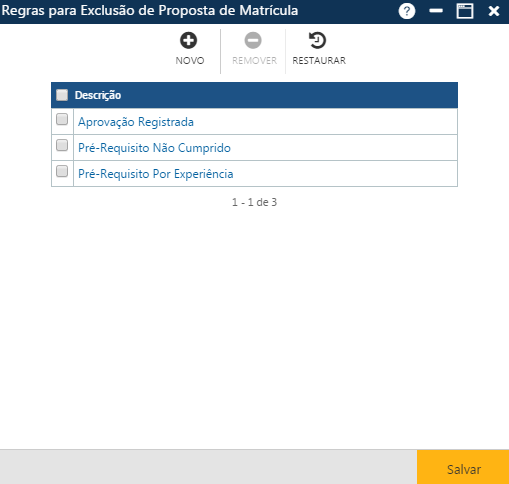 AW-Secretário-Tabela-Planejamento-Regras para exclusão de propostas de matrícula