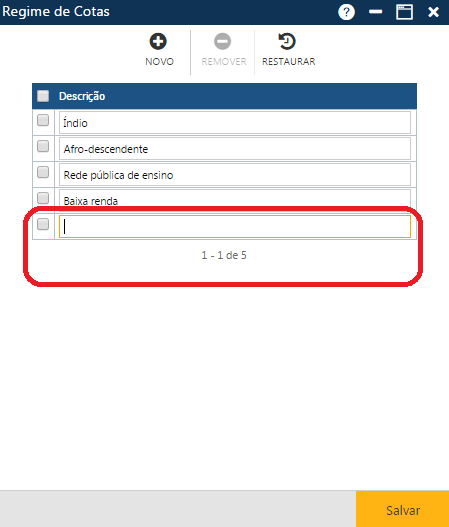 AW-Secretário-Tabela-Registro Escolar-Regime de Cotas-Preparando uma inclusão