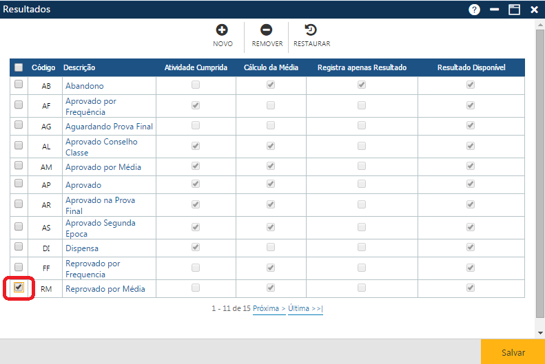AW-Secretário-Tabela-Registro Escolar-Resultados-Preparando uma exclusão