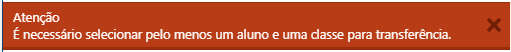 AW-Servicos-Matricula-Alocacao-Alunos-Crs-Reg-Seriado - Transferencia -Msg - Erro - Aluno não selecionado
