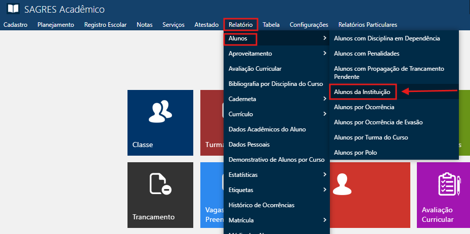 Aluno-especial-Relatorio-dos-Alunos-da-Instituicao-Menu-de-Acesso