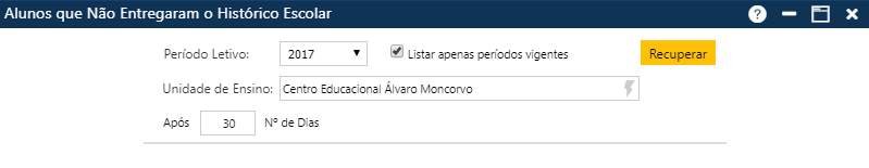 CW-Relatório-Alunos-Alunos que não Entregaram o Histórico Escolar-Tela_Inicial-Prenchida