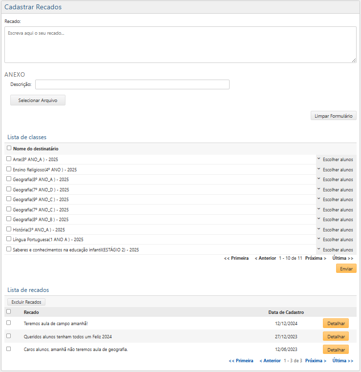 Cadastrar-Recados-Perfil-do-Professor-Interface-Inicial