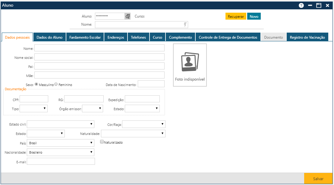 Cadastro-Aluno-Novo Cadastro-Aluno-Novo