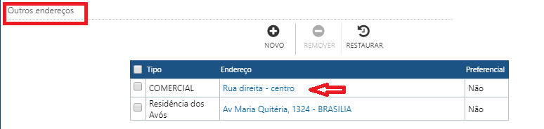 Cadastro-Aluno-Pasta-Endereço-Outros-Endereços Cadastro-Aluno-Pasta-Endereço-Outros-Endereços