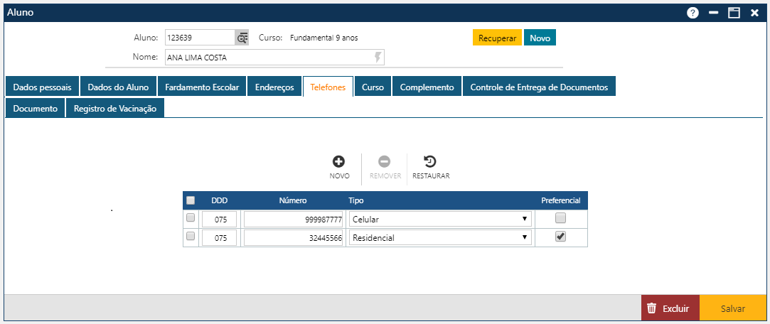 Cadastro-Aluno-Pasta-Telefone Cadastro-Aluno-Pasta-Telefone