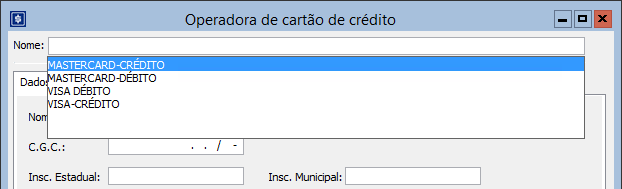 Cadastro-Operadora_de_Cartao-Interface-BuscandoNOME-TeclaF2