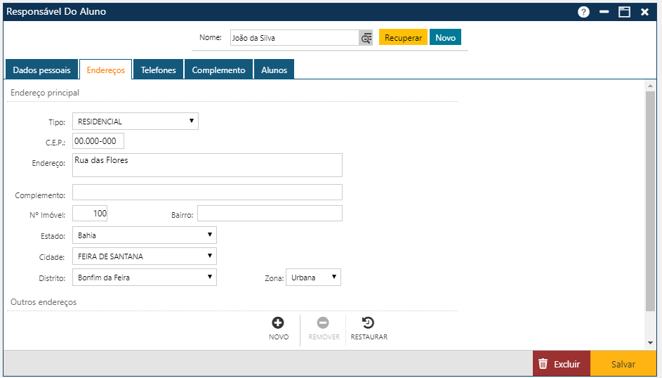 Cadastro-Responsável-Pasta-Endereço-Principal Cadastro-Responsável-Pasta-Endereço-Principal