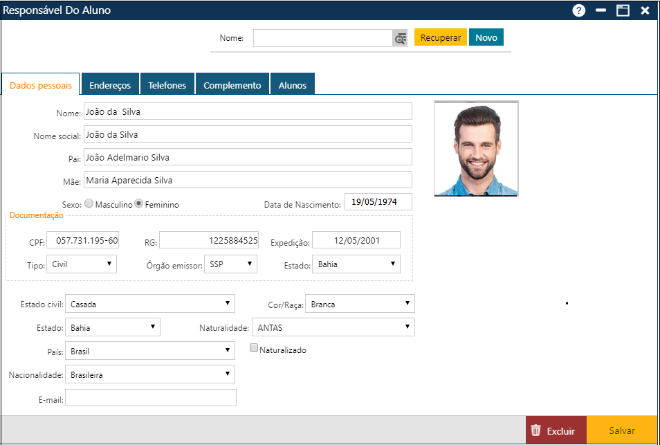 Cadastro-Responsável