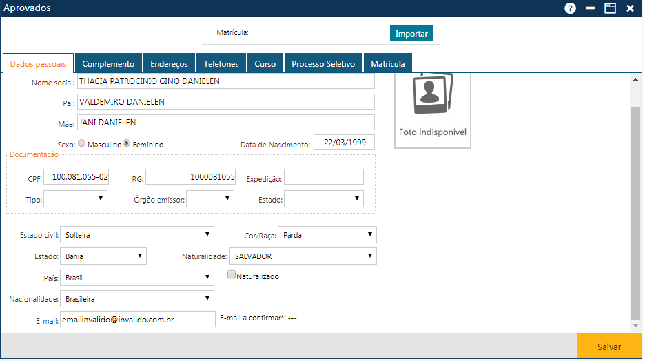 Casos de Teste_ Tela Aprovados