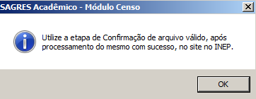 Mensagem final de orientação