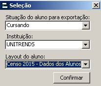 Relatório de inconsistências - Seleção