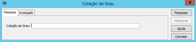 Registro Colação de Grau - Area de Pesquisa