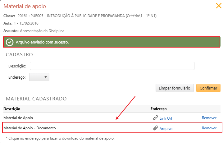 DW-acompanhamento-aulas-material-de-apoio-documento-salvo-com-sucesso