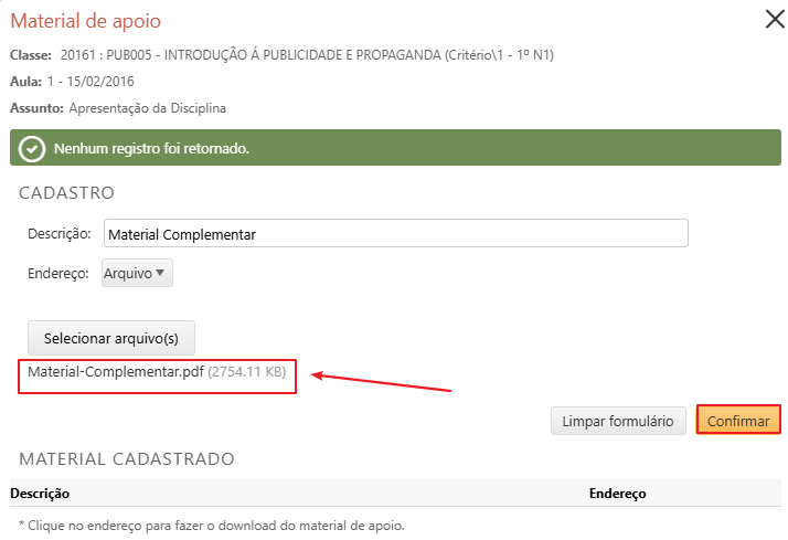 DW-acompanhamento-aulas-material-de-apoio-tela-inicial-material-selecionado-botao-confirmar