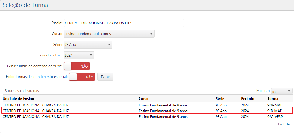 DW-acompanhamento-informacoes-da-turma-tela-interface-inicial-selecao-de-turma-cadastrada