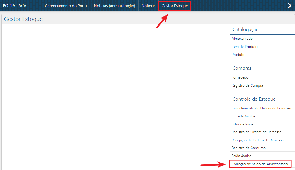 Estoque-CorrecaodeSaldodeAlmoxarifado-MENU