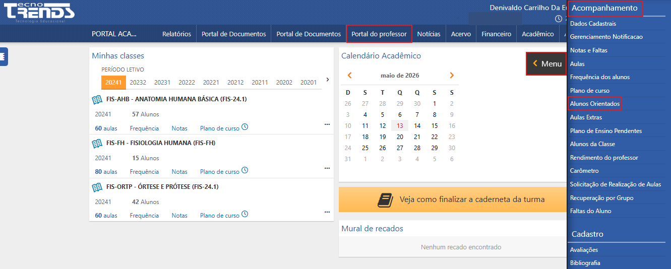 Historico-Escolar-Perfil-do-Professor-Menu-de-Acesso