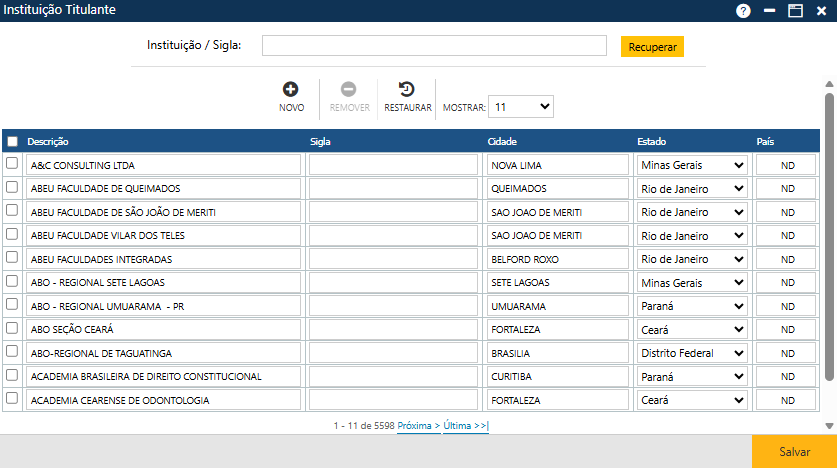 Instituicao-Titulante-Interface